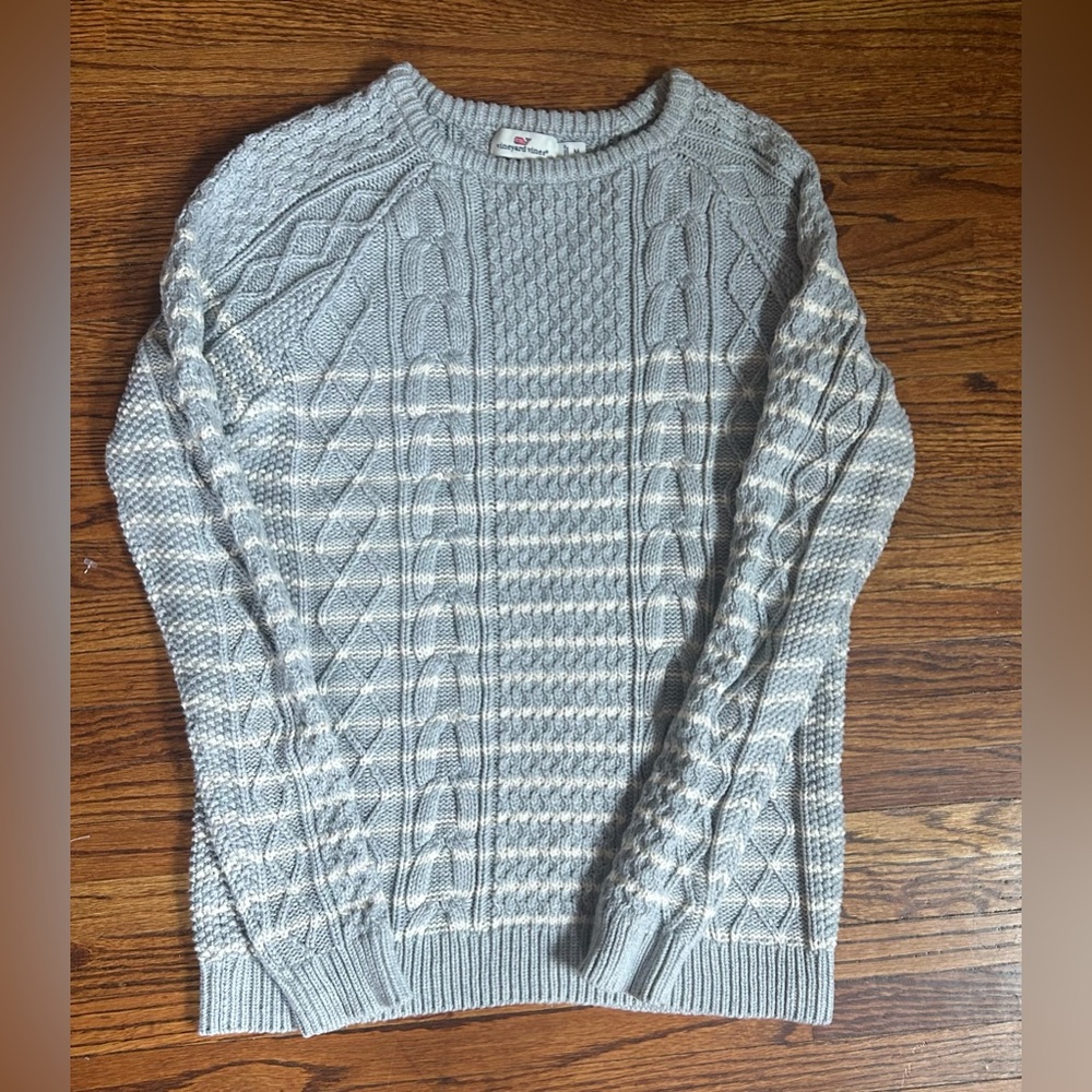 Vineyard vines, Gray Cable Knit Sweater #sweater